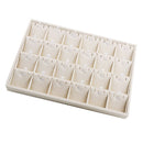 Rings Earrings Jewelry Display Organizer Tray Holder 24 Grids Necklace Tray
