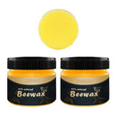2pcs Wood Seasoning Beewax All Natural Furniture Care Beeswax with Sponge