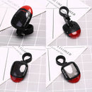 2 LED Red Bike Bicycle Solar Energy Rechargeable Tail Rear Light Flash Light ME
