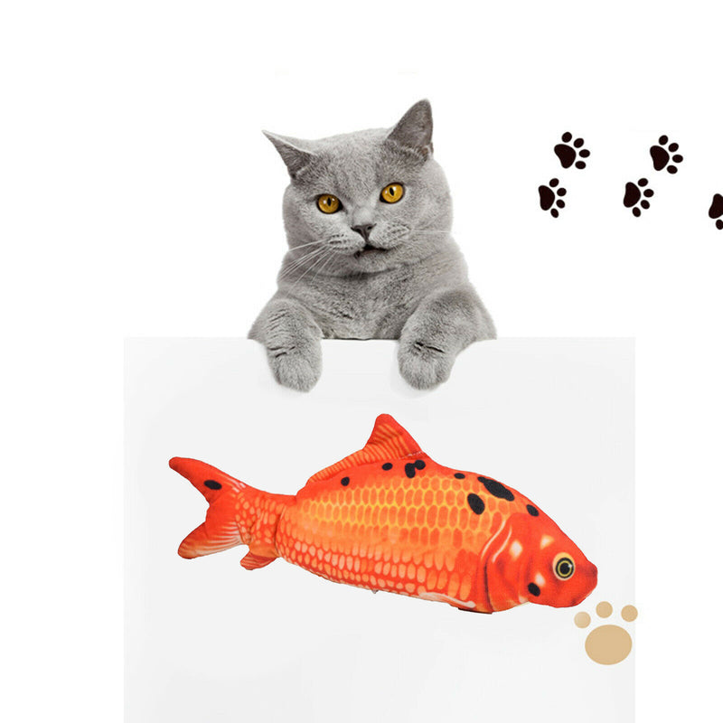 4pcs Cats Electric Fish Toys Cat Chew Kicker Teaser For Pet Cat Kitten
