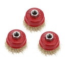 3PCS/Set Steel Wire Wheel Cup Brush Polishing for Grinder Rotating Tool for R6J6