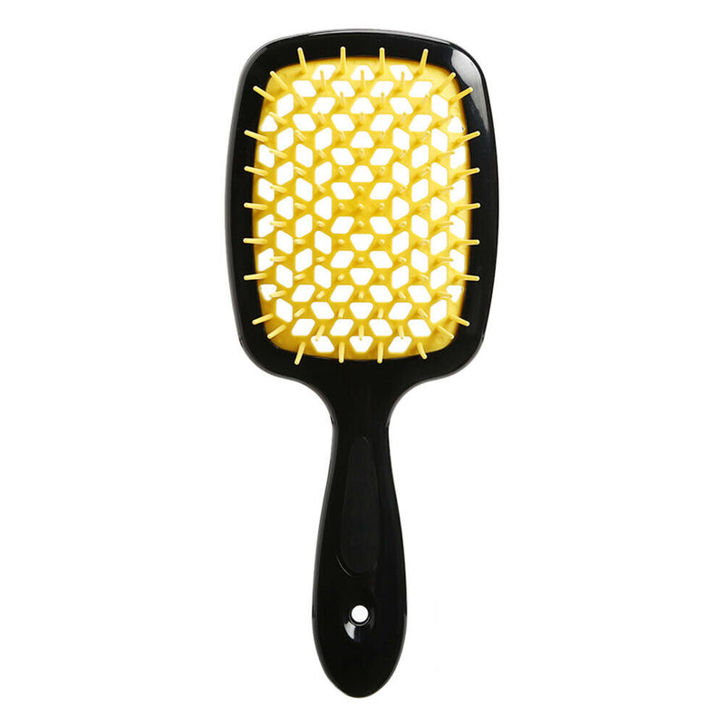 Wide Teeth Air Cushion Comb Home Hairdressing Styling Massage Comb (Yellow) A