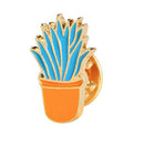 6 Pcs / set Enamel Pins Succulent Green Plant Potted Cactus Brooch Accessories