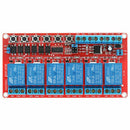 1PCS DC 12V 6-Channel Relay Module High/Low Level Triger Self-Lock Relay T2G9