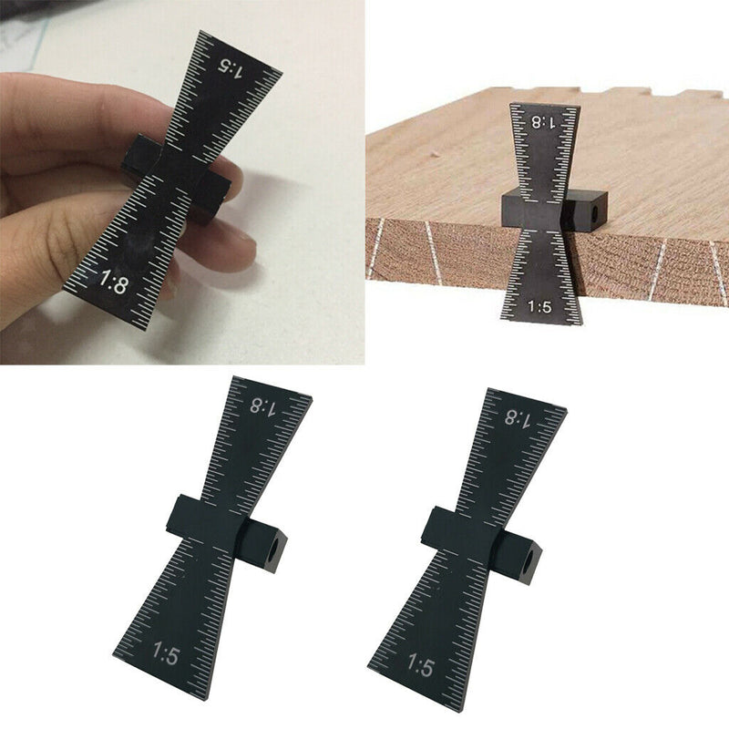 Set of 2 Aluminium Alloy Dovetail Marking Jig Dovetail Marker for Stock up to