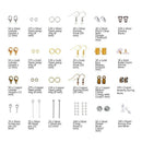 24 Grids Metal Lobster Clasps Hooks DIY Making Jewelry Findings Set Metal Jump