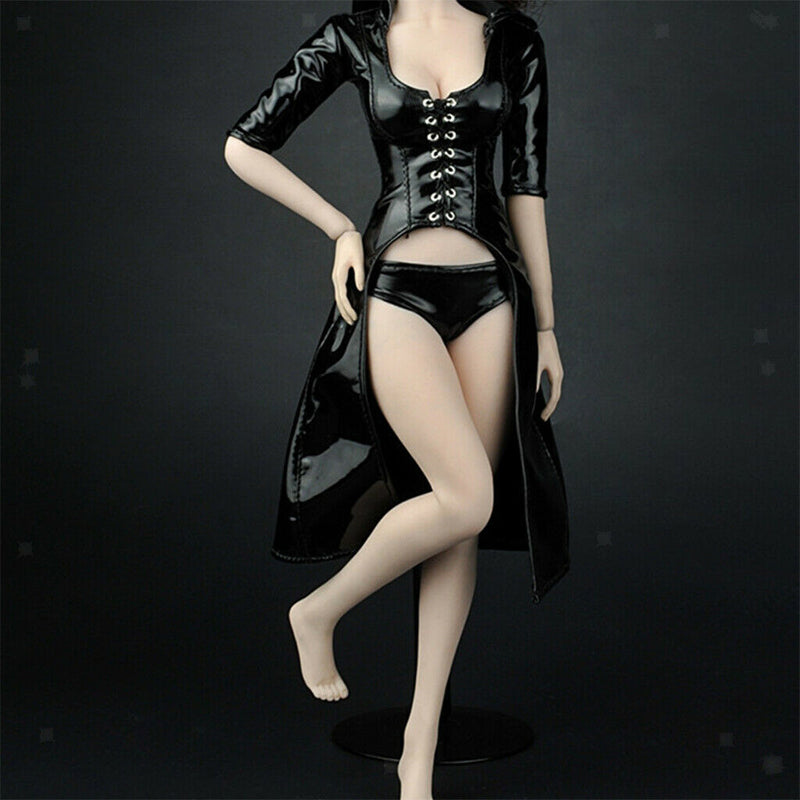 1/6 Scale PU Clothes Hooded Coat Underpants Whip Set for 12" Action Figures