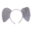 3Pce/set Elephant Animal Zoo Headband Ears Bow Tail Fancy Dress For Kids Gift Gw