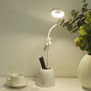 1X(Newest Design Led Table Lamp Dimmable Smart Press Usb Desk Lamp With Pen