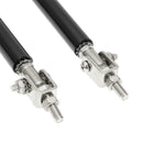 2pcs Adjustable Front Bumper Lip Splitter Strut Rod Tie Support Bars(Black)