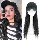 Fashion Women Long Curly Hair Full Wig Baseball Cap Hat Wigs Wavy Long Daily Wig