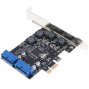 4 Ports USB 3.0 Super Fast 5Gbps PCI Express (PCIe) Expansion Card, for Windows