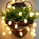 Warm White Christmas Pine Cone String Light Lamp Xmas 2020 New Year Dec-3C