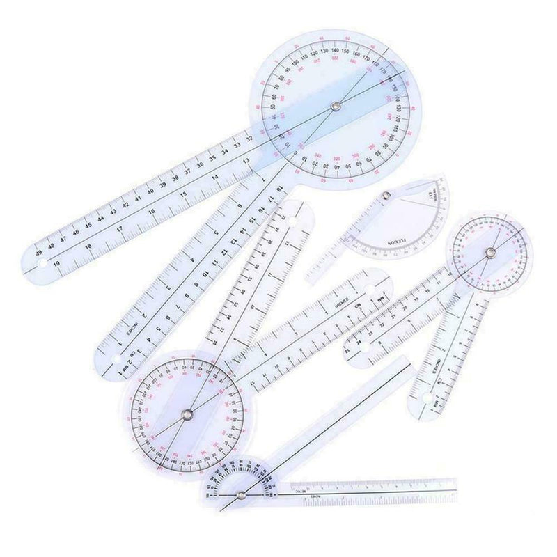 6pcs/set Multi-Ruler Spinal Finger Goniometer Angle Spinal Ruler N3G1