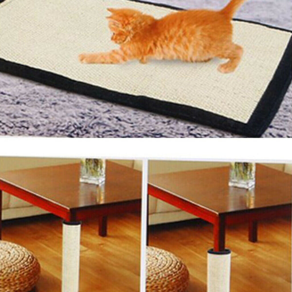 Pet Cat Kitten Scratching Pad Mat Board Natural Sisal Scratcher Post Toys 16inch