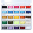 25pcs Sewing Thread Set with Plastic Bobbins Sewing Machine Spools Case H7