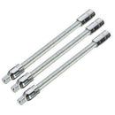 3pcs 1/4 Inch Spring Steels Flexible Flexi Socket Ratchet Extension Bar 6.3mm