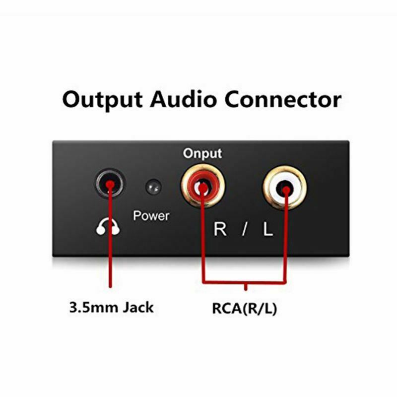 Digital to Analog Audio Converter Amplifier Decoder Optical Fiber Coaxial S V8B7