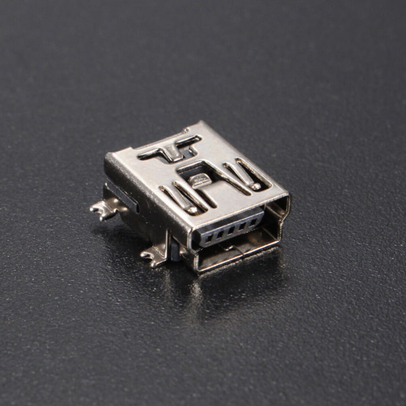 10Pcs Mini USB Female 5Pin B Socket 4 Legs SMT SMD Soldering Connector Port  Ew