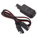 Motorcycle SAE to USB Cable Adaptor Dual USB Cell Phone Charger & Voltmeter BX