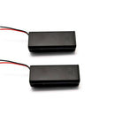 2Pcs 2 AAA Cells Battery 3V Clip Holder Box Case and Switch Black  Battery Cover