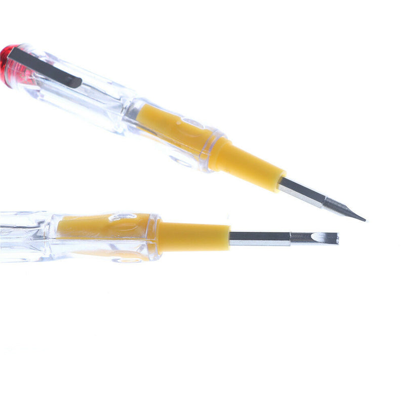 2Pcs AC/DC 100-500V LED Light Screwdriver Electrical Tester Pen Double Head A Kw