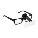 Transparent Acrylic Folding Eyeglass Clip On Magnifying Lens Flip Loupe MO