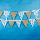 12 Flags Rose Leaves White Lace Party Wedding Pennant Bunting Banner Decor