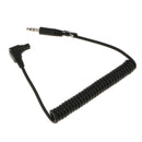 [1 Meters Coiled Cord] 3.5mm to RS-80N3 C3 Cable for Remote Control Shutter
