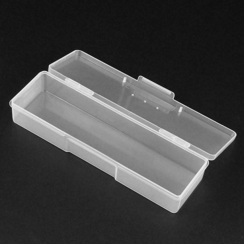 Plastic Nail Art Accessories Storage Box Translucent Decor Organizer Case