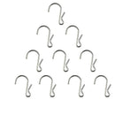 10-Pack 304 stainless steel Clip Type Hanging Hooks, Holds up to 10 lbs M6X2