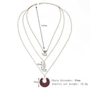 Women Multilayer Leaf Clavicle Short Necklace Pendant Sweater Chain Jewelry