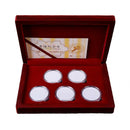Wooden Coin Storage 5 Grids Display Case for 25/27/30mm Coins Medals Collection