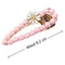 Korean Flower Beads Fringe Headwear Women Ponytail Duckbill Clip (Pink) A#S