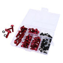 158Pcs Motorcycle Fairing Bolt Kit Bodywork Fastener Clips Screws Assy - Red