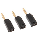 2mm Banana Unshrouded Stackable Plug Red Connector Insulated Black/Red 10PCS