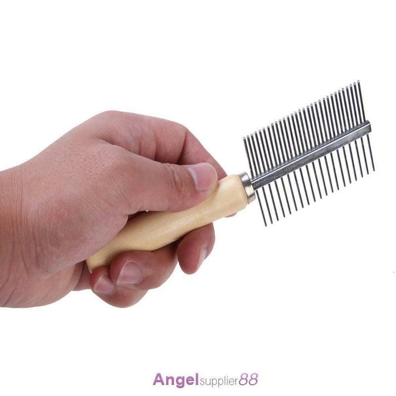 Stainless Steel Pet Dog Cat Hair Fur Double-sided Brush Comb Grooming