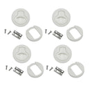 4 Pack 2" Nylon Floor Latch Lift Handle Buckle Flush Pull Yacht Boat - White