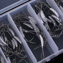 50pcs Weighted Superline Spring Hooks Set Lead Head Jig Fishing Hook for Soft