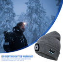 Wireless Bluetooth Music Hat Winter Knitted Earphone Beanie Cap with LED Light
