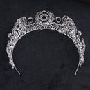 Wedding Crown Queen Headband Rhinestone Big Flower Bridal Tiara Bride Brida V6Y2