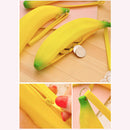Novelty Silicone Portable Banana Coin Pencil Case Purse Bag Wallet Pouch AUJR