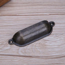 2pcs Retro Shell Pulls Iron Handle Knob for Drawer Cabinet Home with 4 Screws