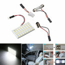 5x 48 SMD COB LED T10 4W 12V White Light Car Interior Panel Light Dome Lamp Bulb