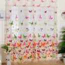 Butterfly Flower Pattern Voile Curtain Window Tulle Sheer Drapes Screen 1Mx2M