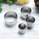 4pcs/set Rose Shape Stainless Steel Biscuit Fondant Mold Cookie Cutters