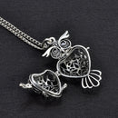 Cute Owl Locket Necklace Perfume Fragrance Essential Oil Aromatherapy Diffuser