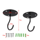 Ceiling Hooks Cup Hook Holder Hanger ,Black , 2Pack
