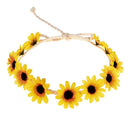 Floral Autumn Sunflower Crown Hair Accessories Bridal Tiara Holiday Hair wi D5P4