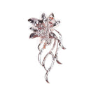 Fashion Elegant Rhinestones Opal Flower Brooch Jewelry Accessory for Women A